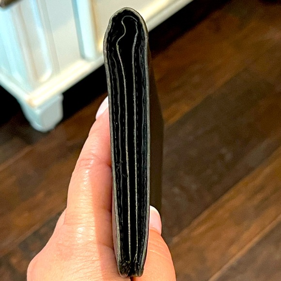 Vintage Dilana Black Leather Credit Card Case Carrier Bifold Wallet - Picture 6 of 13